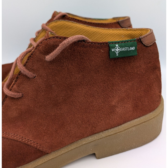 Eastland Men’s Brown Suede Chukka Boots – Lace-Up Casual Ankle Shoes Size 9.5 - Picture 5 of 9